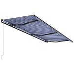 vidaXL Tenda da Sole Retrattile Automatica 600x300 cm Blu e Bianca