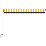 Tenda da Sole Retrattile Automatica 450x350 cm Gialla e Bianca