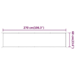 Paravento Verticale Antracite 60x270 cm in Tessuto Oxford