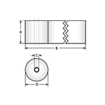 Lampa Rotoli carta termica per colonnine aree di servizio, 3 pz - 75 g-m² - 57 mm x 91 m