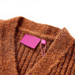 Cardigan da Bambina Lavorato a Mano Cognac 140