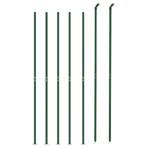 vidaXL Recinzione Metallica con Flangia Verde 2x10 m