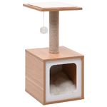 vidaXL Albero per Gatti con Tappeto Tiragraffi in Sisal 62 cm