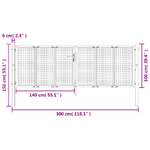 vidaXL Cancello Giardino Antracite 300x150 cm in Acciaio