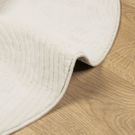 vidaXL Tappeto IZA a Pelo Corto con Aspetto Scandinavo Crema Ø 100 cm