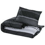 vidaXL Set Copripiumino Nero e Bianco 240x220 cm in Cotone