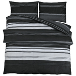 vidaXL Set Copripiumino Nero e Bianco 140x200 cm in Cotone