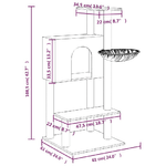 vidaXL Albero per Gatti con Tiragraffi in Sisal Grigio Chiaro 108,5 cm