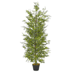 vidaXL Albero di Cipresso Artificiale con Vaso Verde 150 cm