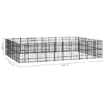 vidaXL Gabbia per Cani da Esterno in Acciaio 64,51 m²