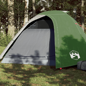 vidaXL Tenda da Campeggio 4 Persone Verde 267x272x145 cm Taffetà 185T