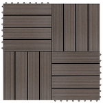 vidaXL Piastrelle per Decking 22 pz 30x30cm 2mq in WPC Marrone Scuro