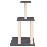 vidaXL Albero per Gatti con Tiragraffi in Sisal Grigio Scuro 85,5 cm