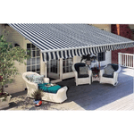 vidaXL Tenda da Sole Pieghevole Manuale 300 cm Blu/Bianca