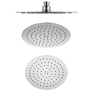 OGOMONDO Soffione doccia tondo acciaio inox 2 mm spessore effetto pioggia varie misure bagno ***