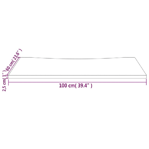 vidaXL Piano Scrivania Bianco 100x60x2,5 cm in Legno Massello di Pino