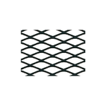 Pilot Racing Grill griglia decorazione Rombo medio 6x12 mm 100x20 cm Nero anodizzato