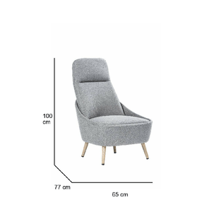 Dmora Sedia da ufficio Dcelli, Seduta da attesa per ufficio, Poltrona ergonomica, 77x65h100 cm