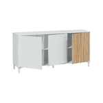 Dmora Credenza Dolivera, Buffet da soggiorno a 3 ante, Madia moderna da salotto, 154x40h74 cm