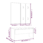 vidaXL Set di Mobili da Corridoio Rovere Sonoma in Legno ingegnerizzato