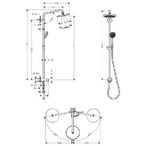 Hansgrohe-Croma-sistema-di-doccia-Cromo