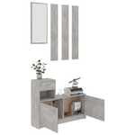 vidaXL Mobile Corridoio Grigio Cemento 100x25x76,5cm Legno Multistrato