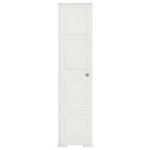 Armadietto in Plastica 40x43x164 cm Effetto Legno Bianco Angora