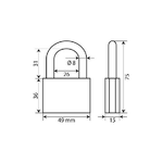 Lampa Standard, lucchetto in ottone - 50 mm