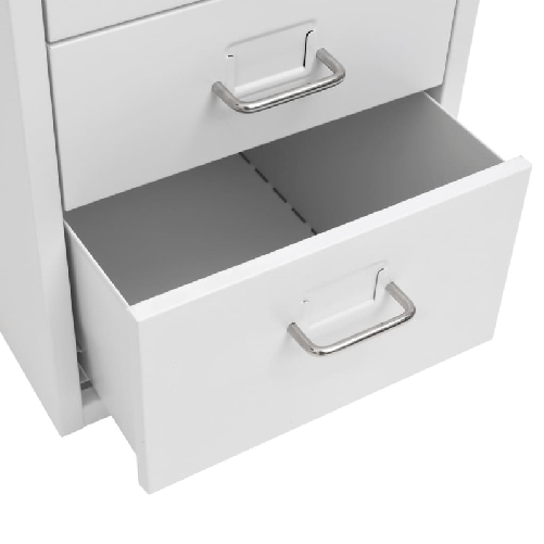 vidaXL Schedario Mobile Grigio 28x41x69 cm in Metallo