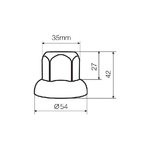 Lampa Set 40 copribulloni in acciaio inox lucidato - diametro 33 mm