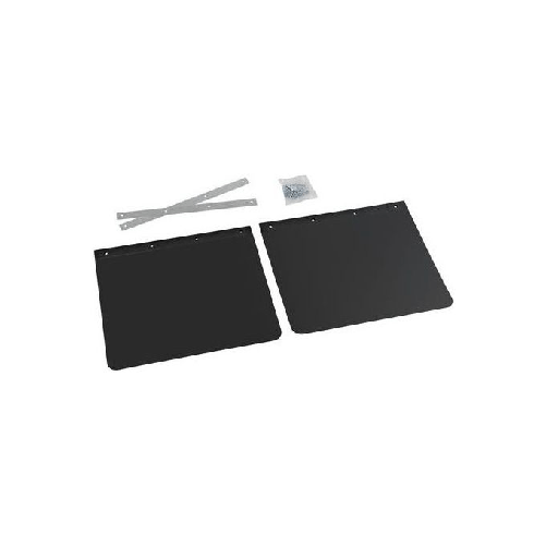 Coppia paraspruzzi camion in PVC nero - 40x30 cm