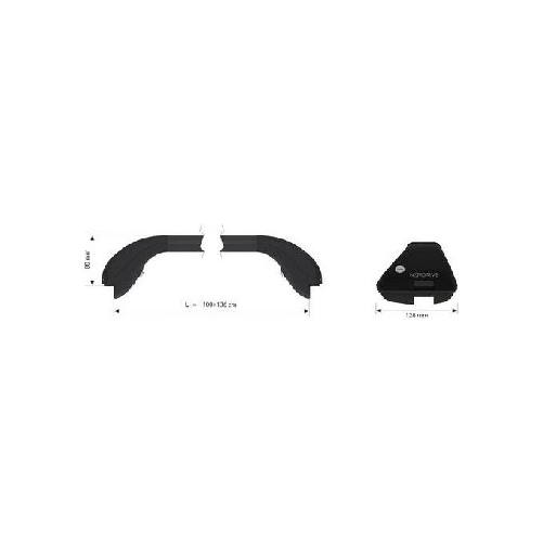 Nordrive Snap Steel, coppia barre portatutto telescopiche in acciaio - L - 100÷136 cm