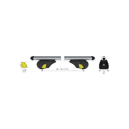 Alumia Rail, set completo barre portatutto in alluminio - M - Evos RA
