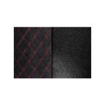 Lampa Mirian, coprisedile in similpelle e suede trapuntato - Nero-Rosso