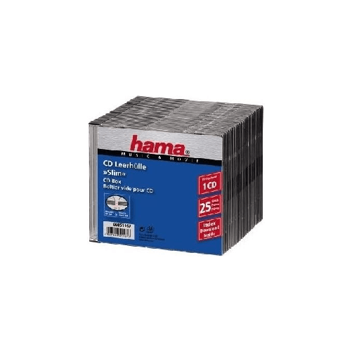 Hama-CD-Slim-Box-black-pack-of-25-pcs-1-dischi-Nero