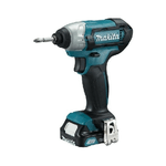 Makita Avvitatore a percussione a batteria TD110DSMJ 108 Volt blu nero 2 batterie agli ioni di litio 40 Ah