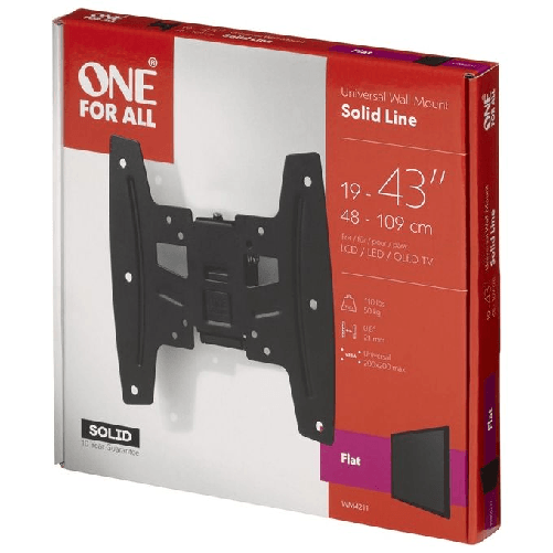 One-For-All-WM-4211-Supporto-TV-a-parete-1092-cm--43--Nero