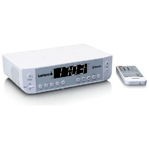 Lenco-KCR-100-Orologio-Digitale-Bianco