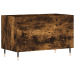 Mobile Porta Dischi Rovere Fumo 74,5x38x48 cm Legno ingegnerizzato