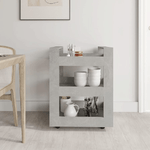 Carrello da Cucina Grigio cemento 60x45x80 cm Legno ingegnerizzato