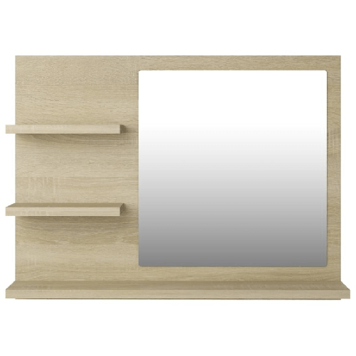 vidaXL Specchio da Bagno Rovere Sonoma 60x10,5x45 cm in Truciolato