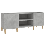 Mobile Porta Dischi Grigio Cemento 121x38x48 Legno ingegnerizzato