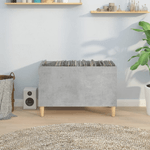 Mobile Porta Dischi Grigio Cemento 74,5x38x48 Legno ingegnerizzato