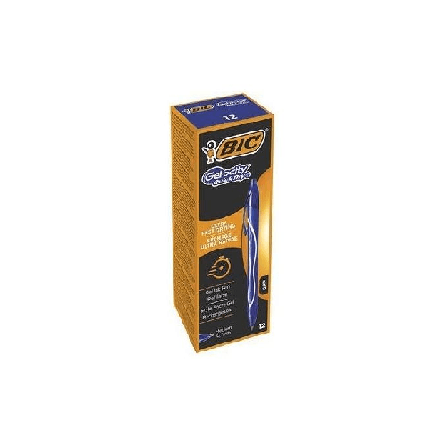 BIC-Gel-ocity-Quick-Dry-Blu-Penna-a-sfera-retrattile-a-clip-Medio-12-pz