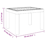 vidaXL Tavolo da Giardino Bianco 59x47x40 cm in PP