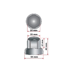 Lampa Set 40 copribulloni in acciaio, testa tonda - diametro 32 mm