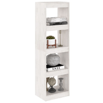 vidaXL Libreria/Divisorio Bianco 40x30x135,5 cm Legno Massello di Pino