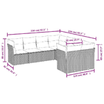 vidaXL Set Divano da Giardino 8 pz con Cuscini Beige in Polyrattan