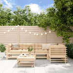 vidaXL Set Divani da Giardino 6 pz con Cuscini in Legno Massello