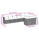 vidaXL Set Divano da Giardino 9 pz con Cuscini Beige in Polyrattan